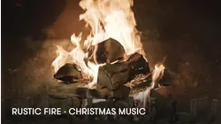 Rustic Fireplace: Christmas music