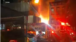 Fire tears through East Harlem beer garden