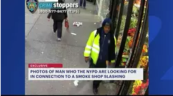 Smoke shop slasher on the run after slashing a worker in the face multiple times in Concourse Village