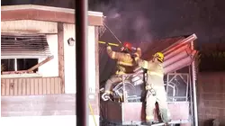 Person displaced after mobile home fire in Exeter