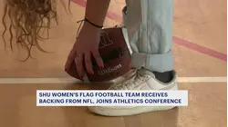 Women's flag football team at Sacred Heart University receives support from the NFL