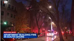 Chicago firefighters battle building fire in South Shore