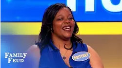 Brittney's answer makes Steve do a DOUBLE TAKE! | Family Feud