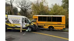 7 students taken to hospital after school bus crash in New City