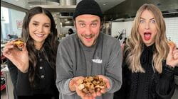 Nina Dobrev & Julianne Hough Taste Nuts With Brad