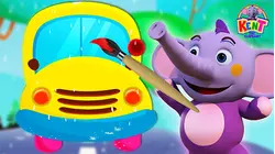 Wheels On The Bus Painting With Kent