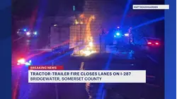 Traffic crawling on I287 south as crews clear tractortrailer fire