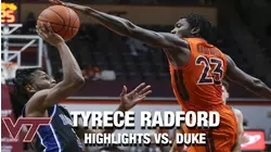 Virginia Tech's Tyrece Radford Registers Double-Double Versus Duke