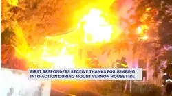 Grandmother meets officers who saved her family from burning home