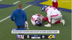 Giants' season takes a hit as star quarterback Jaxson Dart goes down against Rams