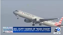 Dept. of Transportation might be forced to shut down some airspace next week amid shutdown: Duffy