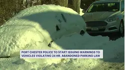 Vehicles buried in snow face warnings, fines in Port Chester