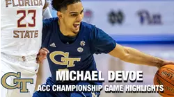 Georgia Tech's Michael Devoe Shows Up In ACC Championship Game