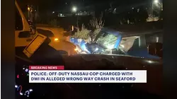 Off-duty Nassau County officer arrested for DWI in wrong-way crash with garbage truck that injured 3
