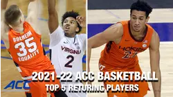 Top 5 Returning Basketball Players | ACC Men's Basketball 2021-22