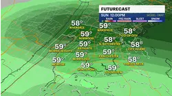 Mostly cloudy Sunday, with showers arriving in the afternoon in The Bronx