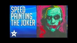 Speed Painting The Joker! Wow! | Got Talent Global