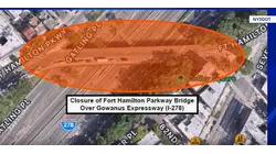Fort Hamilton Parkway Bridge over the Gowanus Expressway to be closed overnight beginning Wednesday