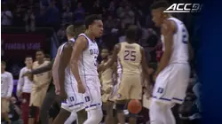 RJ Barrett Goes All The Way Up To Dunk Down Tre Jones' Assist As Duke Explodes