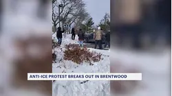 Tense anti-ICE protest erupts in Brentwood following incident at Central Islip firehouse