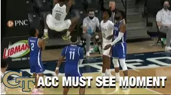 Georgia Tech's Moses Wright Flies In For The Follow Slam