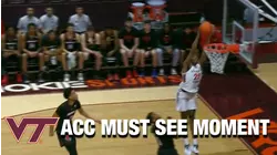 Virginia Tech"s Justyn Mutts Jumps Up To The Rafters For The Alley-Oop | ACC Must See Moment