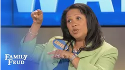 I'm a STRIPPER. Here's my BUSINESS CARD. | Family Feud