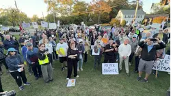 Hundreds rally in Huntington to protest firing of Cinema Arts Centre co-director
