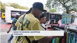 Back to school shoppers pack into Fordham shops on Labor Day
