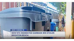 Caught on camera: Thieves steal NYC-mandated trash bin from outside Brighton Beach home