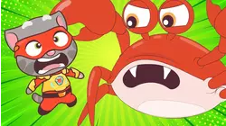 Talking Tom Heroes - s1 | e35 - Talking tom Fights the Giant Crab