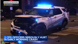 North Side crash seriously injures 2 Chicago police officers: CPD