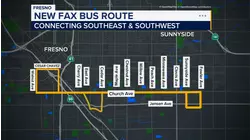 New FAX bus route connects southeast and southwest Fresno