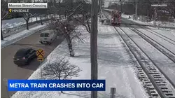 Metra BNSF train hits vehicle in west suburbs