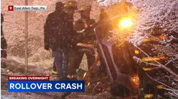 2 rescued from overturned vehicle in Northampton County