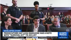 Prosecutors say Luigi Mangione had a note with 'survival kit' to-do list