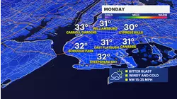 BITTER BLAST: Morning snow chance in Brooklyn; frigid temps move in