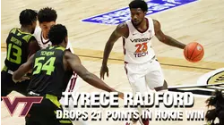 Tyrece Radford Drops 21 Points In Virginia Tech Win