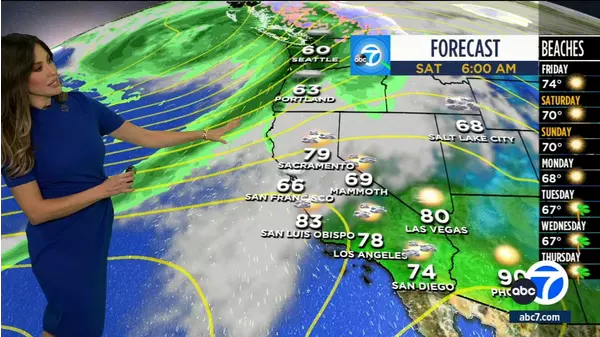 Latest weather with Leslie Lopez - ABC7 Los Angeles | Xumo Play