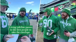 Eagles Surprise Father-Son Superfan Duo With Sideline Passes
