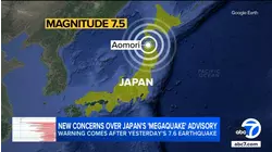 Japan issues advisory for a possible megaquake following 7.5-magnitude temblor