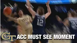 Georgia Tech's Michael Devoe's Nearly Impossible 3-Point Play | ACC Must See Moment