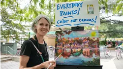 'Everybody Paints': Artist asks passersby to help paint scenes of Philadelphia