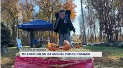 Milford holds pumpkin smash to reduce waste and increase composting