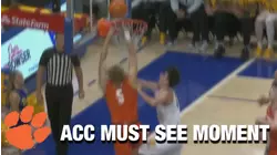 Clemson's Hunter Tyson Gets The Improbable Dunk And-1 To Fall | ACC Must See Moment