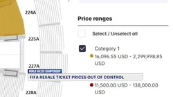 Would you pay more than $2M to see the FIFA World Cup final in East Rutherford?