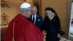 King Charles, Queen Camilla meet Pope Leo in historic visit