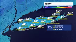 Cold, cloudy and gloomy weekend for Long Island