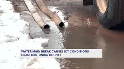 Winter conditions cause several water main breaks across New Jersey