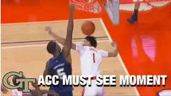 Georgia Tech's Moses Wright Makes A Poster | ACC Must See Moment